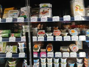 Vegan cheese options at Biodelice in Corsica