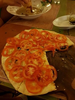 Vegan Pizza 45,000idr at Mediterraneo in 