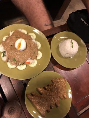 gado gado (extra rice and tempeh) tastes like heaven at Catur'z Coffee Club in 