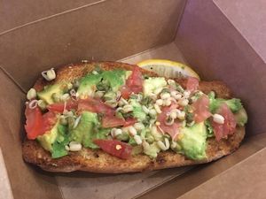 avocado toast at Copper Branch in Toronto