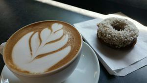 Morning glory vegan donut at Oblivion Comics and Coffee in Sacramento