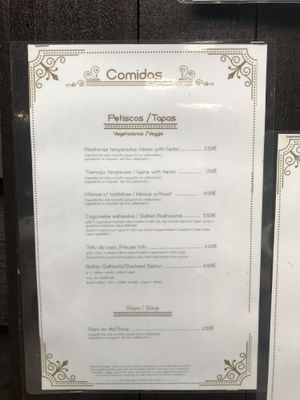 Menu at Nautic Bar in Praia De Mira