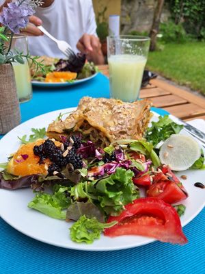 Lasanha de lentilhas at b macro in Porto