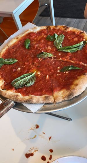 Pizza no cheese (that did have a veg cheese option but I prefer it like this)  I actually ended up putting the veggies in the next picture on the pizza at Tiga's Artisan Pizzeria in Medford