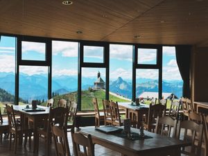 Ausblick Panoramarestaurant  at Panoramarestaurant Wallberg in Rottach-egern