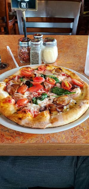 Vegan pizza with potato at SPIN Neapolitan Pizza in Richardson