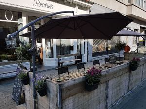 terrace at street front at Recollets in Antwerpen