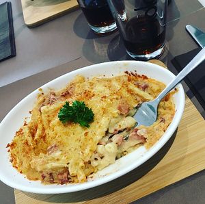 Macaroni ‘bacon’ at Recollets in Antwerpen