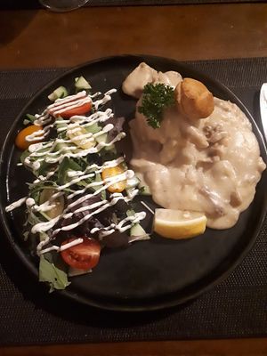 Vol au vent (there were also fries with mayo) at Recollets in Antwerpen