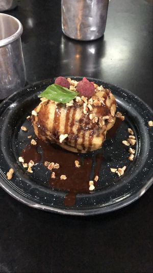 Tempura ice cream  at Por Siempre Vegana Vol II in Mexico City