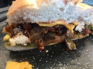 Torta  at Por Siempre Vegana Vol II in Mexico City