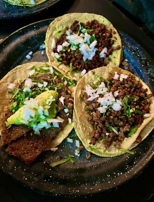 Vegan tacos.  #Veganuary at Por Siempre Vegana Vol II in Mexico City