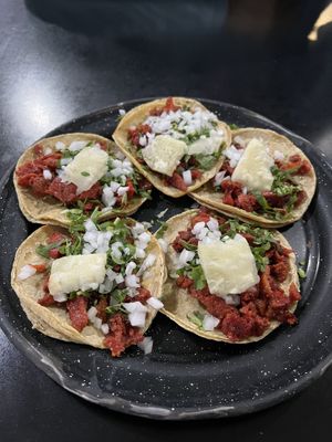 Tacos al pastor   at Por Siempre Vegana Vol II in Mexico City