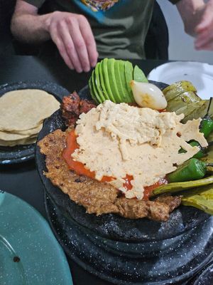 Molcajete 🤤🤤🤤 at Por Siempre Vegana Vol II in Mexico City