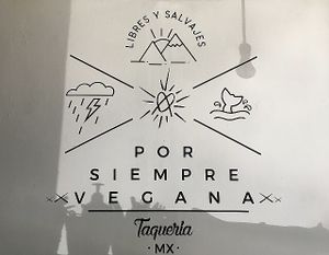 Logo at Por Siempre Vegana Vol II in Mexico City