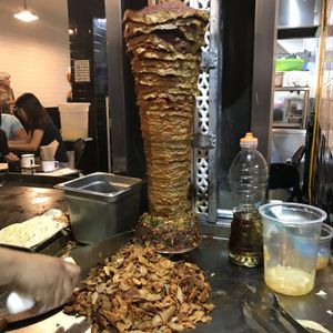 Tacos al pastor  at Por Siempre Vegana Vol II in Mexico City