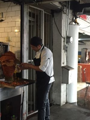 Vegan el pastor taco. So good!  at Por Siempre Vegana Vol II in Mexico City