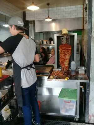 Los tacos de pastor at Por Siempre Vegana Vol II in Mexico City