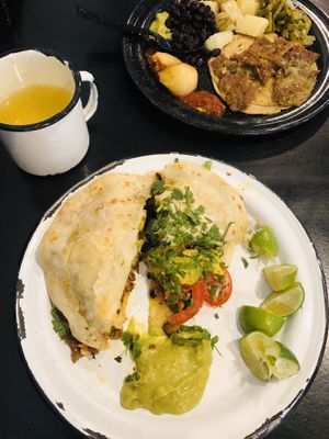 Gringa and tacos  at Por Siempre Vegana Vol II in Mexico City