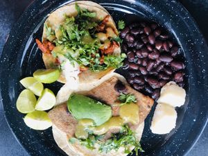 Tacos  at Por Siempre Vegana Vol II in Mexico City