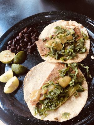 Tacos de milanesa  at Por Siempre Vegana Vol II in Mexico City