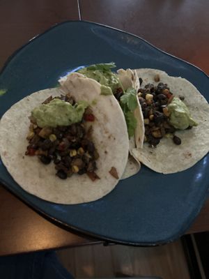 Veggie tacos  at S&P Oyster Company in Mystic