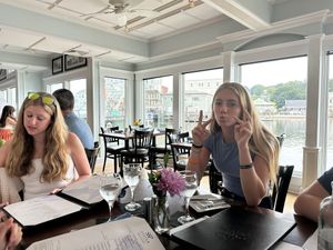 Inside  at S&P Oyster Company in Mystic