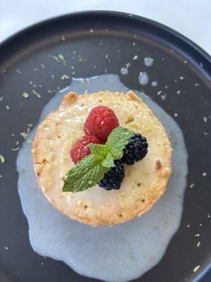 Lemon olive oil cakee  at S&P Oyster Company in Mystic