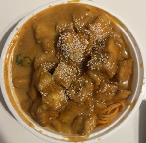 Sesame Tofu (curry coconut sauce)  at The King and I in Rochester