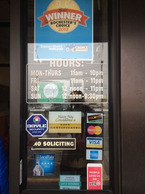 Door at The King and I in Rochester