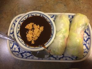 Spring rolls at The King and I in Rochester