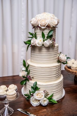 Four tier cake at To Your Health Bakery in Winston-salem