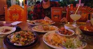 Colored table: vegetarian & vegan options. at Fiesta Mexicana in Page