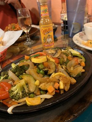 Veggie fajitas  at Fiesta Mexicana in Page