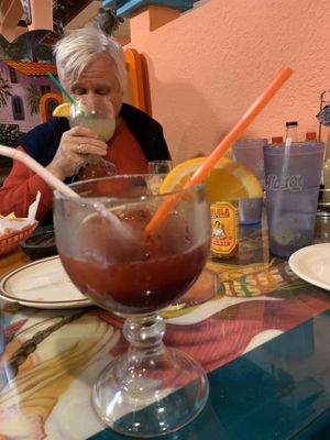 Blackberry margarita and Cadillac margarita  at Fiesta Mexicana in Page