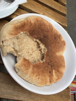 Wholemeal pitta bread free! at Hummus Bar - Hollan Erno in Budapest