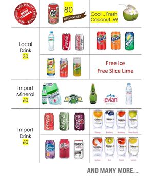 drink menu at Salad Memory in Phuket