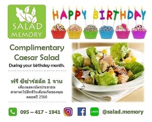 free salad on your BD month at Salad Memory in Phuket