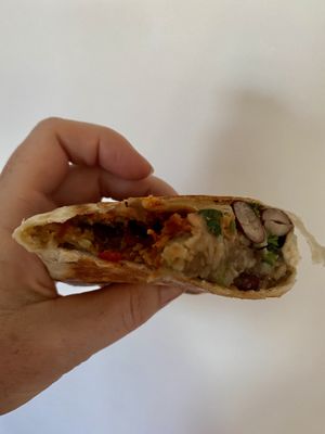 Delicious taco wrap  at Charlie's Raw Squeeze in Clayfield