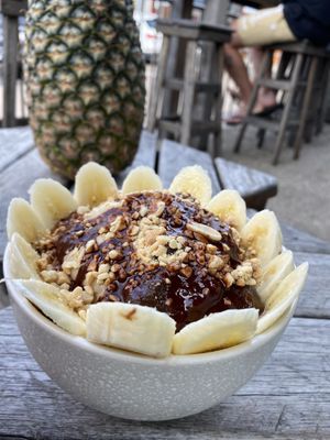 Peanut butter caramel-y deliciousness. Boyfriend found it too date-y but I really enjoyed it at Charlie's Raw Squeeze in Clayfield