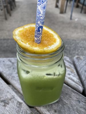 Refreshing green juice at Charlie's Raw Squeeze in Clayfield