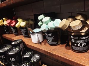 Inside store, lots of vegan goodies! at LUSH in Dartford