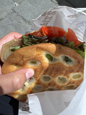 Vegan sandwich  at Pan e Vin in Corniglia