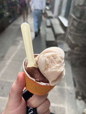 Dark Chocolate and Fico  at Alberto Gelateria in Corniglia
