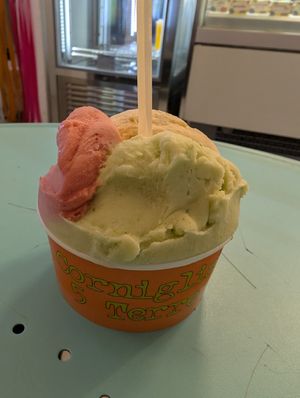 Delicious gelato with decent serving sizes at Alberto Gelateria in Corniglia