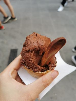 Chocolate ice-cream at 5 Terre in Manarola
