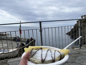 Chocolate and Hazelnut Crepe  at 5 Terre in Manarola