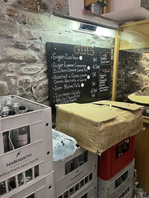Crepe menu  at 5 Terre in Manarola