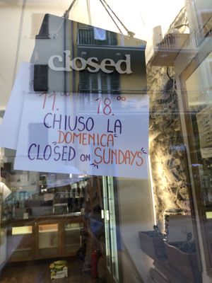 We got lucky and got served at 10:30am  at 5 Terre in Manarola