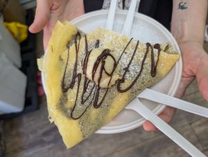 Chocolate hazelnut crepe! at 5 Terre in Manarola